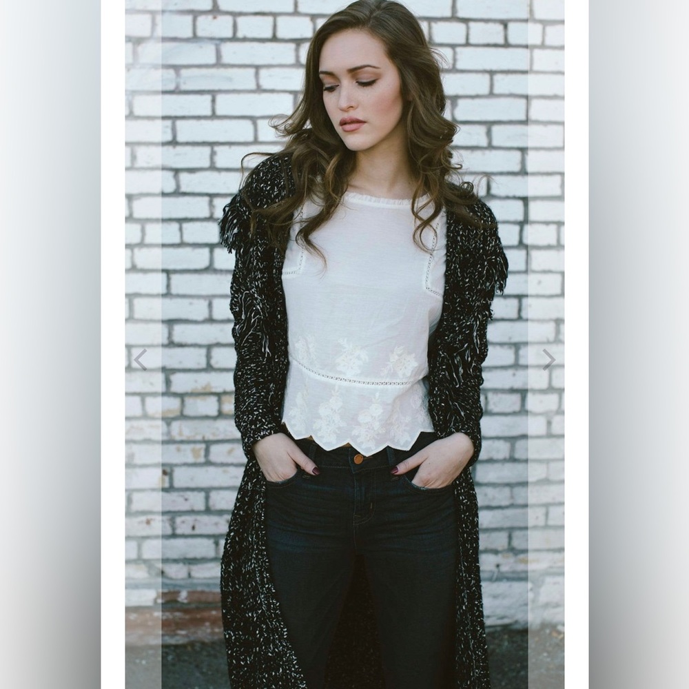 Astr Opal Marled Cardigan in Black Taupe XS $50 OBO - Picture 3 of 6